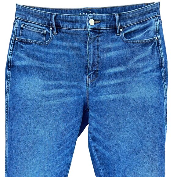 White House Black Market The Sculpt Straight Crop Distressed High Rise Jeans Siz - Picture 2 of 14